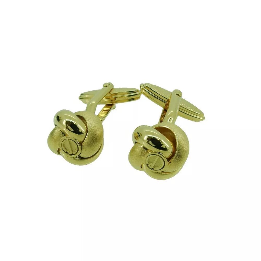 DUNHILL Cuffs D Mark Gold Bracket Authentic USED - Picture 1 of 9